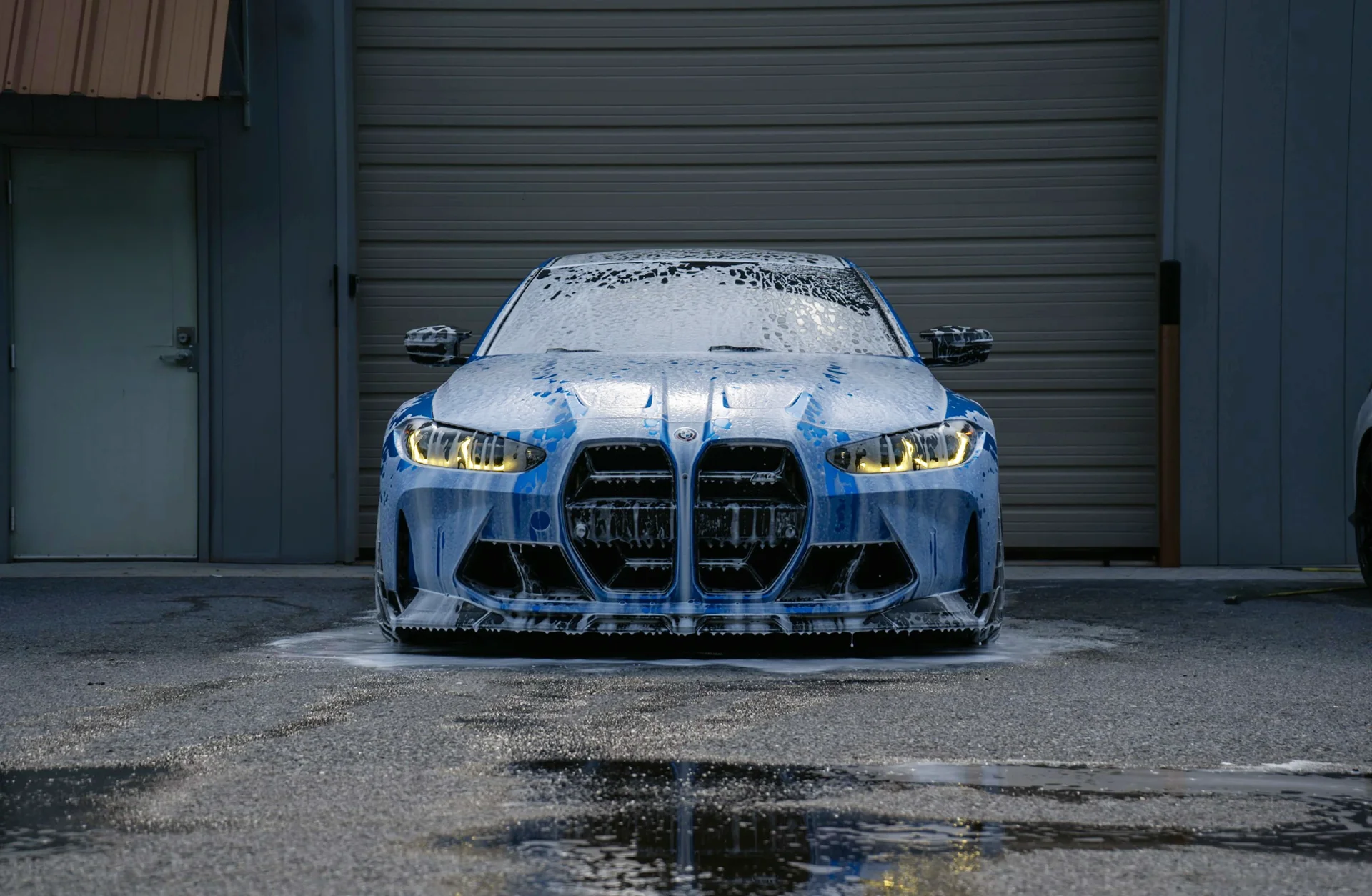 Clean car at the wash